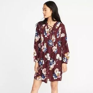 Lace-Up Swing Dress for Women